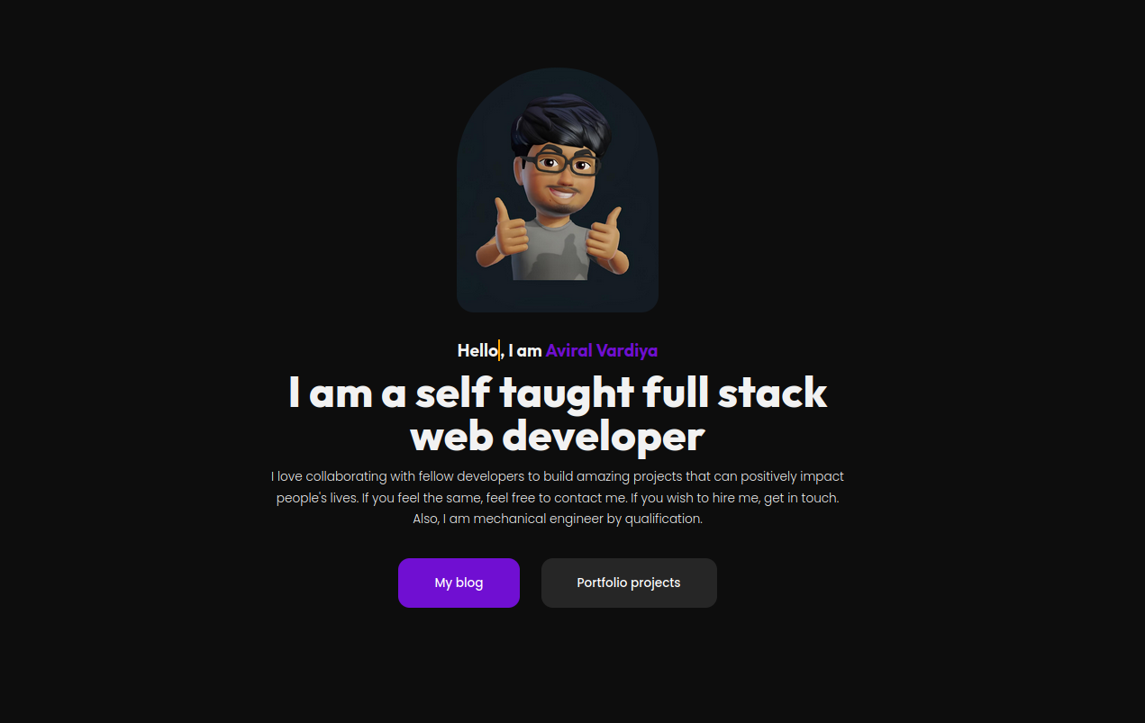 Portfolio website image